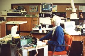 Tom working in the lab