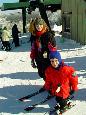 Kids skiing